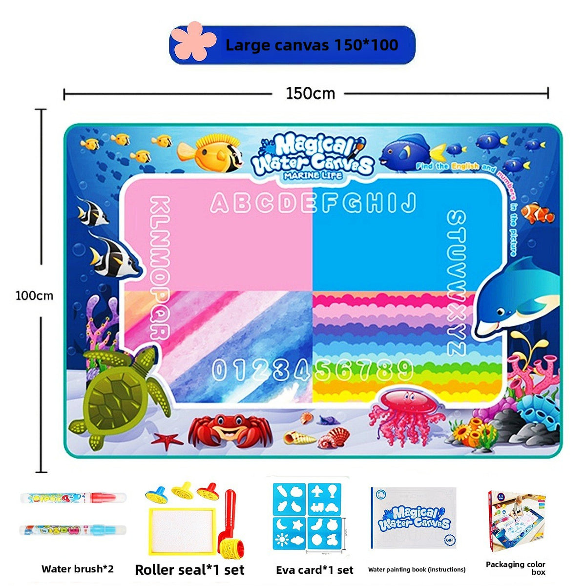 Reusable Magic Water Drawing Mat – Size and Theme Options