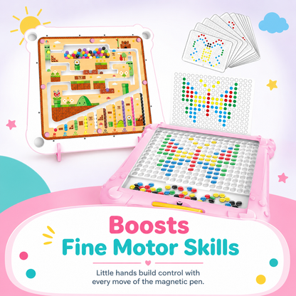Magnetic Maze Board for Ages 3–6 — Math & Color Learning | 2-in-1