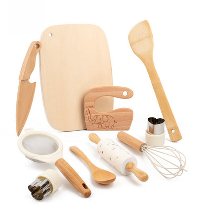 Wooden Play Kitchen Toy Set