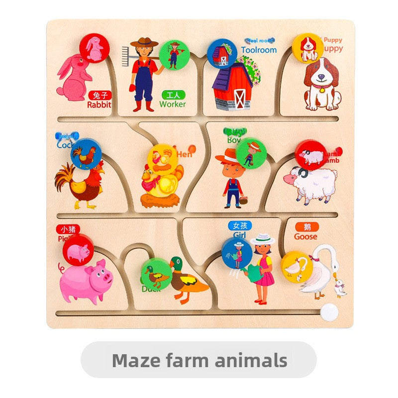 Wooden Maze Toy for Kids