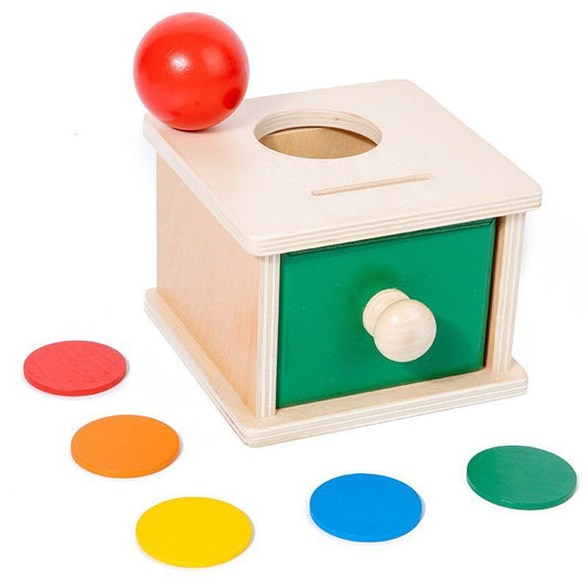 Wooden Montessori Early Learning Toy Set 2-in-1 Box Single Drawer 0.4kg