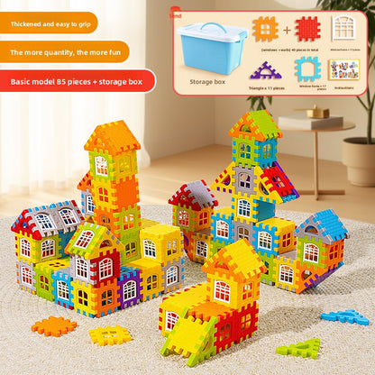 Large Piece Building Blocks Set 85pcs StorageBox