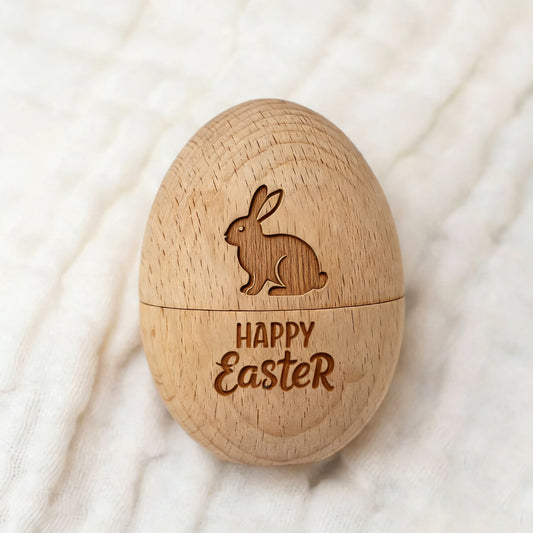 Wooden Easter Egg Craft for Kids Pattern 2 6x4.3cm 40g
