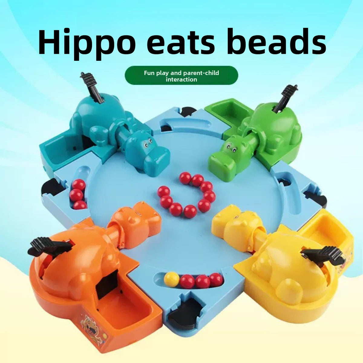 Interactive Hippo Marble Game Toy