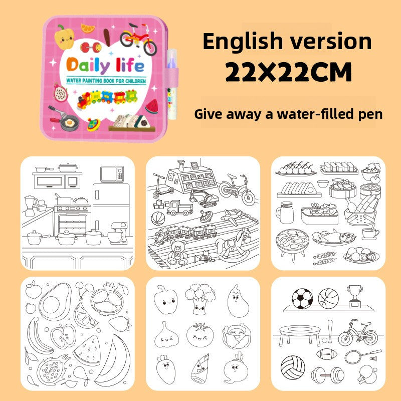 Magic Water Drawing Book for Kids Daily Life