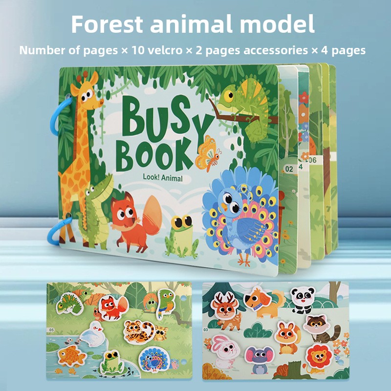 Quiet Sticker Activity Book for Kids Small Forest Animal OPP Bag