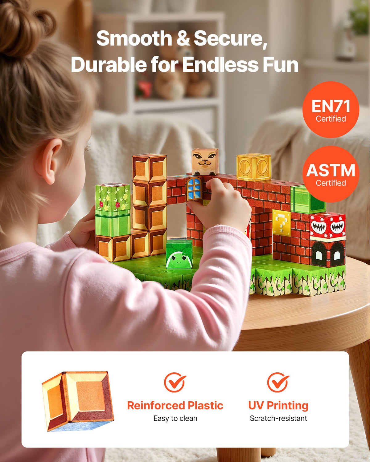 100-Piece Magnetic Building Blocks for Kids