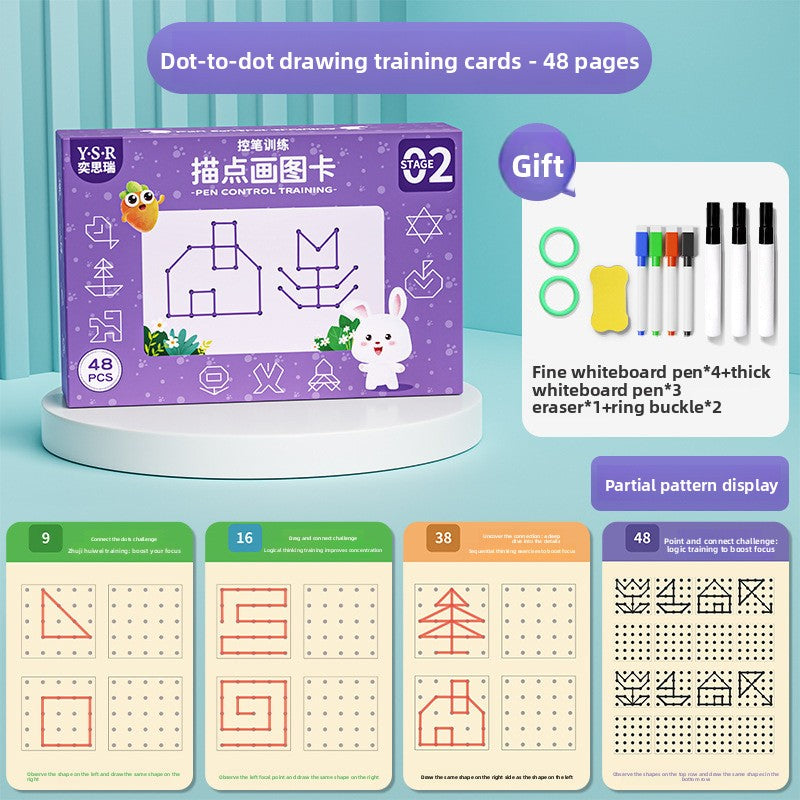 Erasable Pen Control Practice Cards for Kids