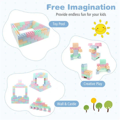 64 PCS Building Blocks Set For Toddlers 18+ Months, BPA-Free PP Educational Construction Toys