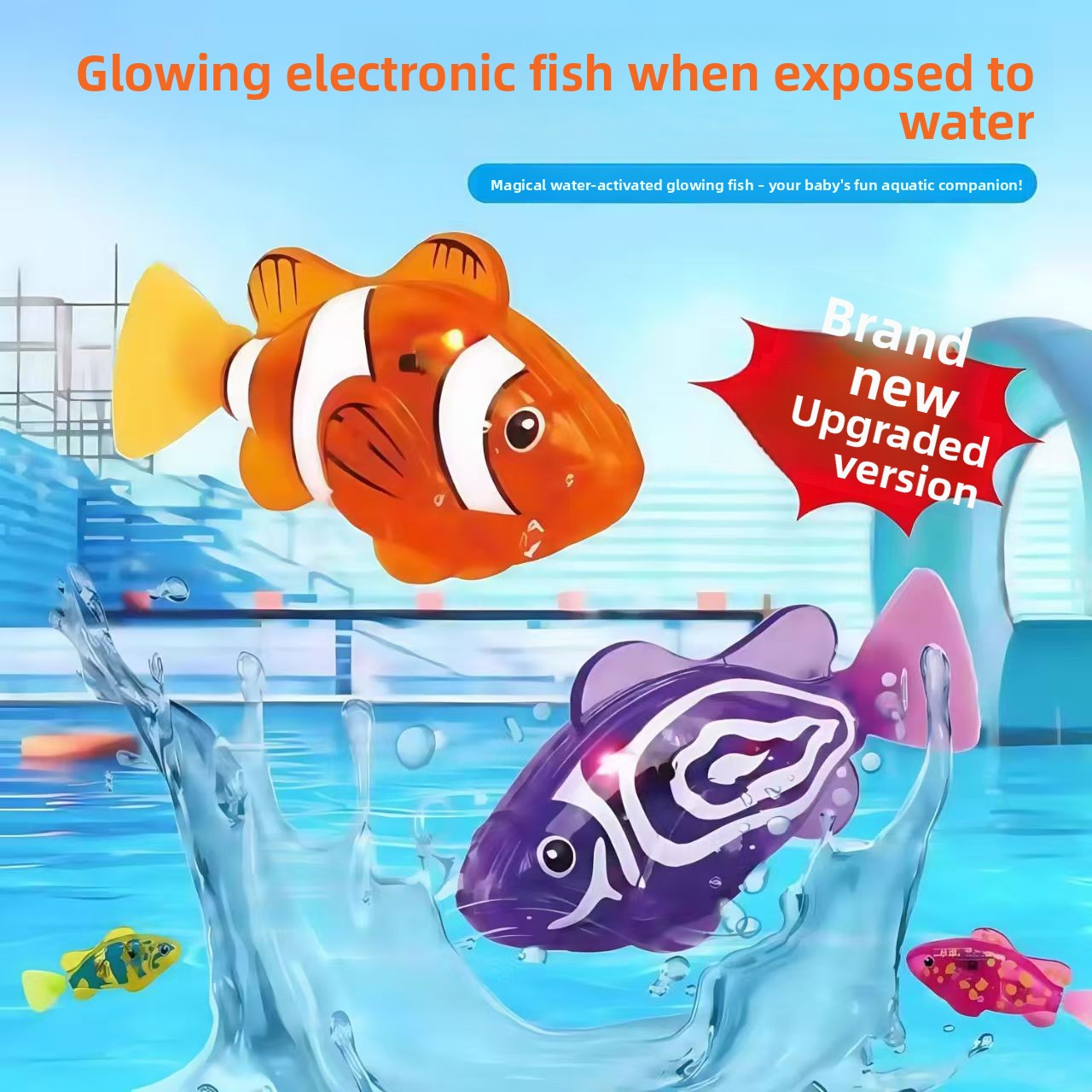 Interactive Light-Up Swimming Fish Toy