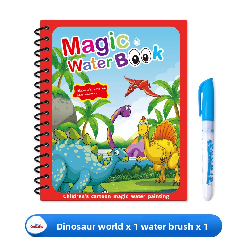 Reusable Water Drawing Book for Kids Dinosaur World