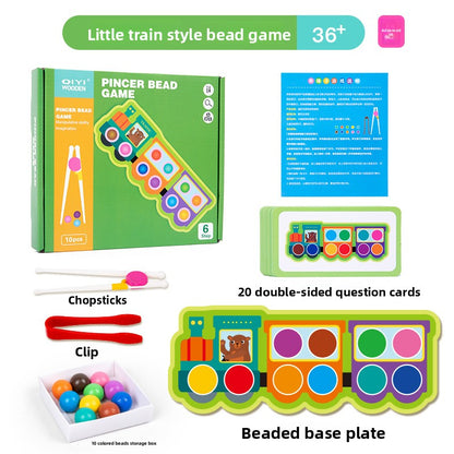 Montessori Bead Clip Toy for Fine Motor Skills