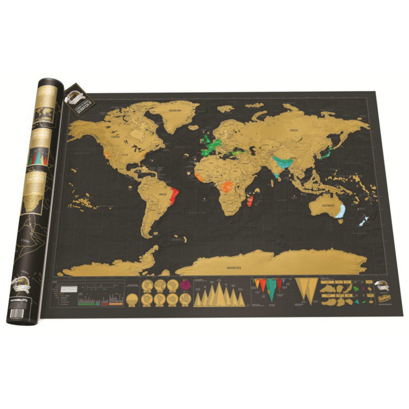 Scratch-Off Travel Map – World & USA Options