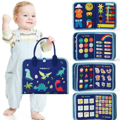 Felt Busy Board with Activity Themes, 28 × 44 cm
