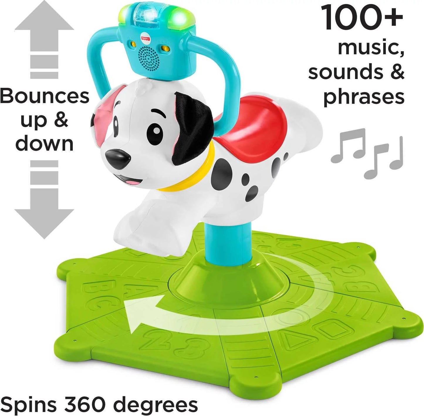 Bounce and Spin Puppy Musical Ride-On Learning Toy for Babies and Toddlers