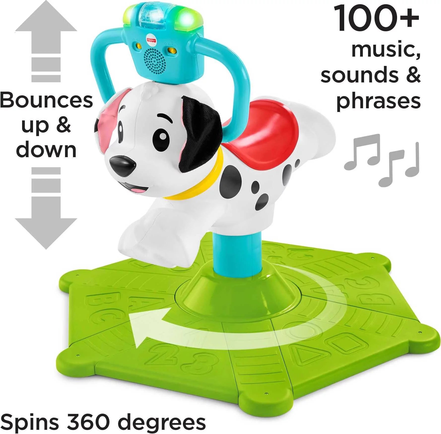 Bounce and Spin Puppy Musical Ride-On Learning Toy for Babies and Toddlers