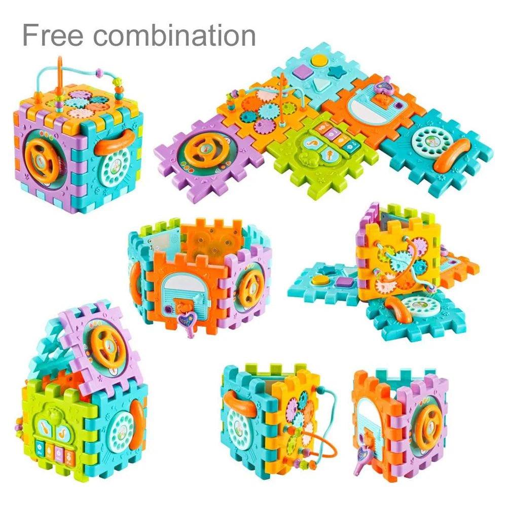 Activity Cube Toddler Toys for 6-12 Months, Early Educational Musical Toys Babies Play Center, Boys Girls Gifts for 1 2 Years Old