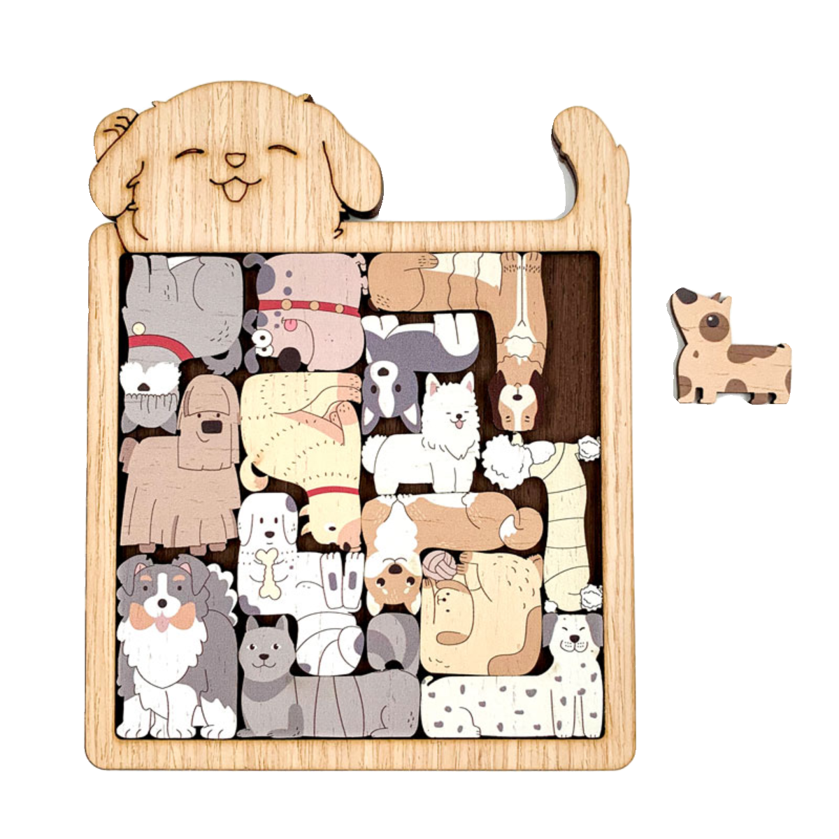 Wooden Animal Puzzle for Focus and Matching
