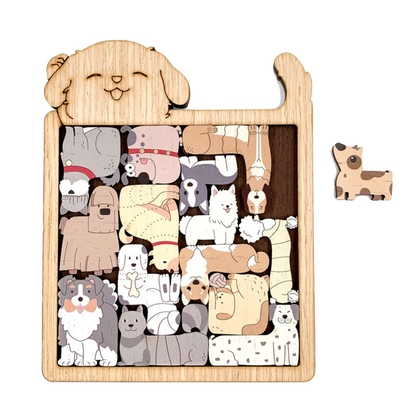 Wooden Animal Puzzle for Focus and Matching