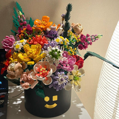 Flower Bouquet Building Blocks Kit 33pcs Giftbox Bucket