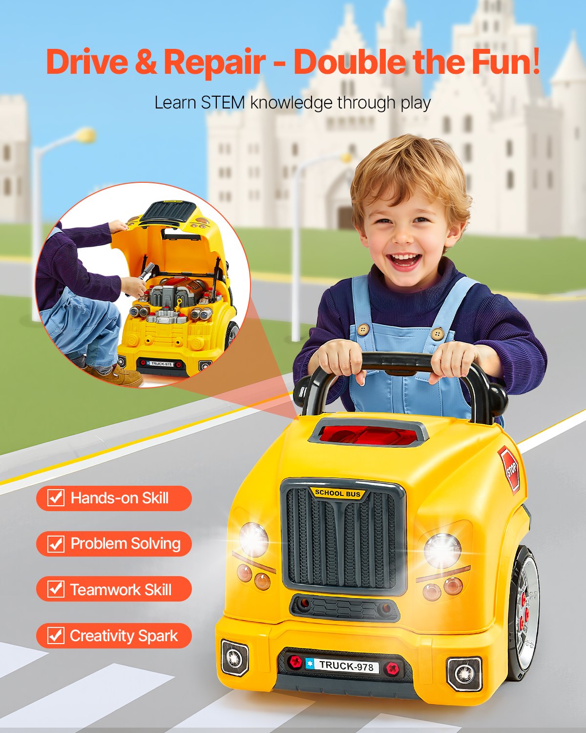 Kids Mechanic Engine Repair Toy Set