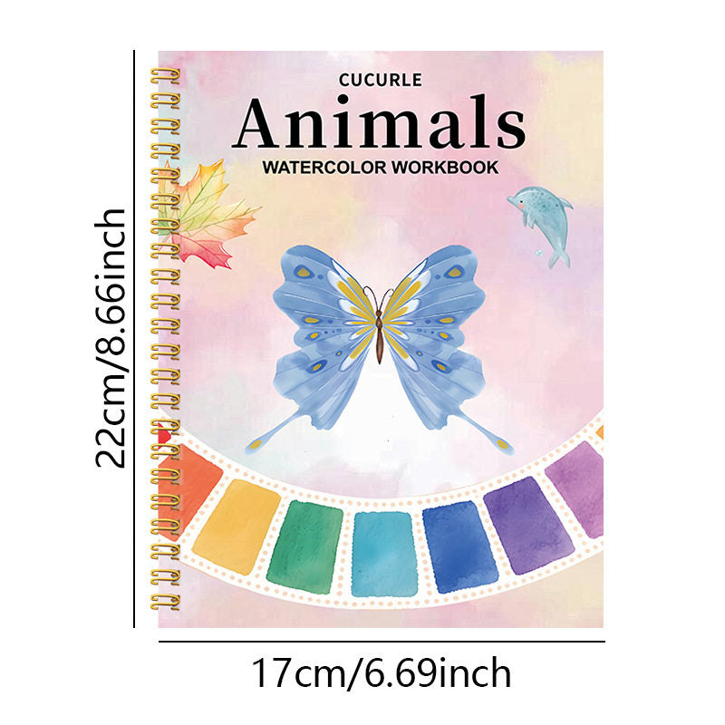 Watercolor Painting Workbook with Paint Box
