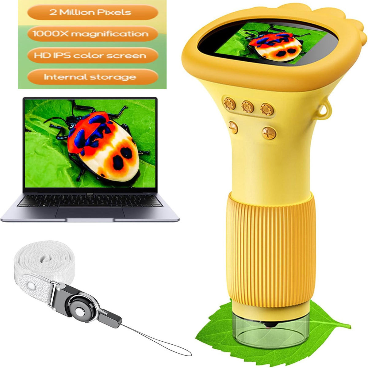 1000× Digital Portable Microscope for Kids