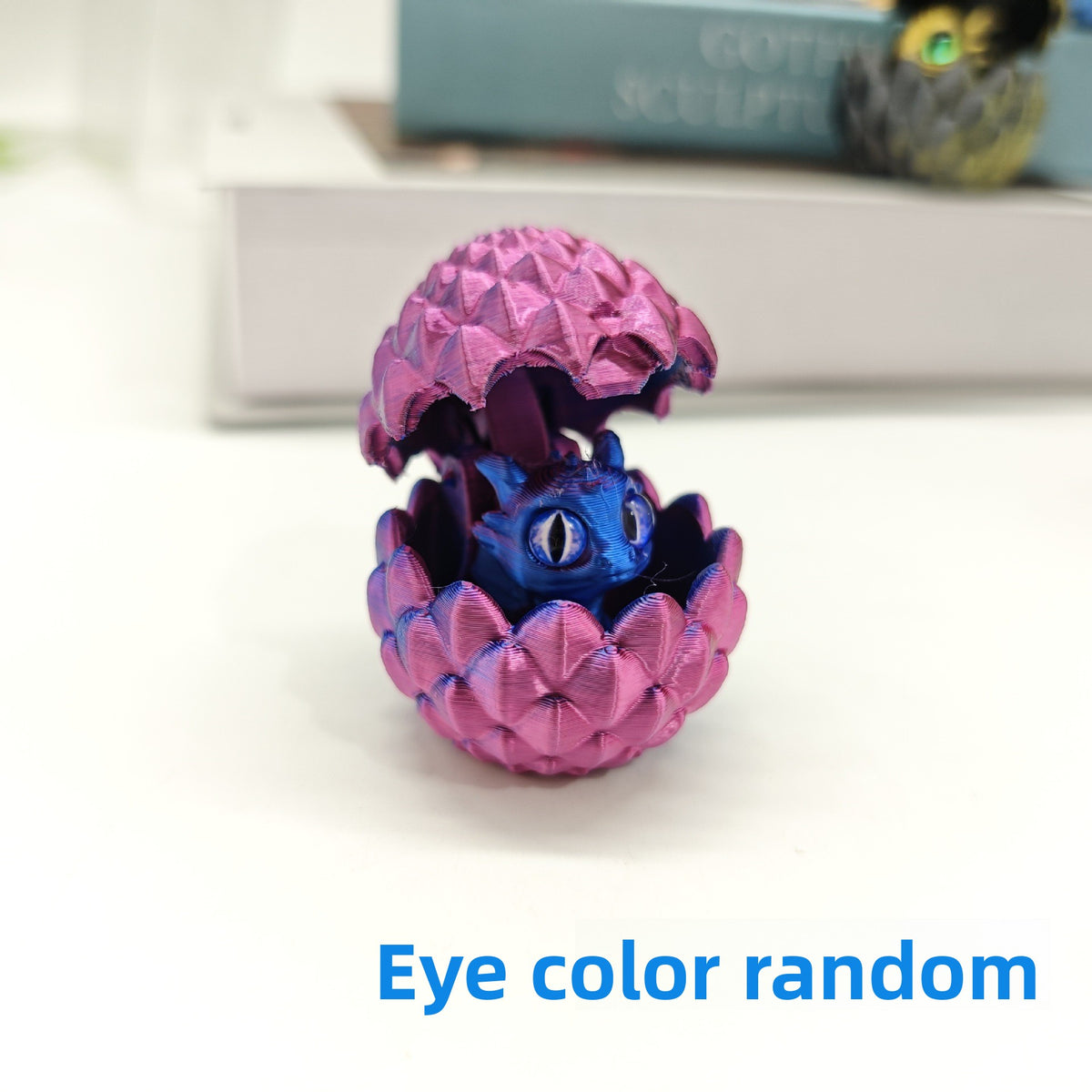3D Printed Crystal Dragon Toy Laser purple eggdragon 4.5cm