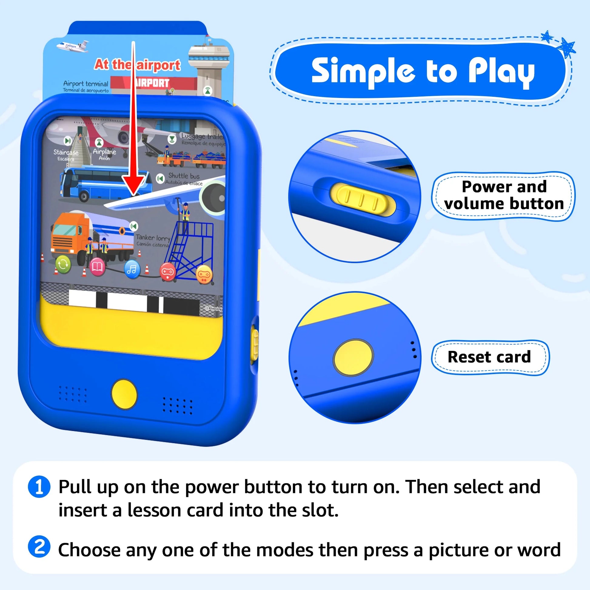Kids Learning Tablet,Educational Learning Pad,Early Educational Toys for Toddler,Gifts for Boys & Girls Aged 2-6