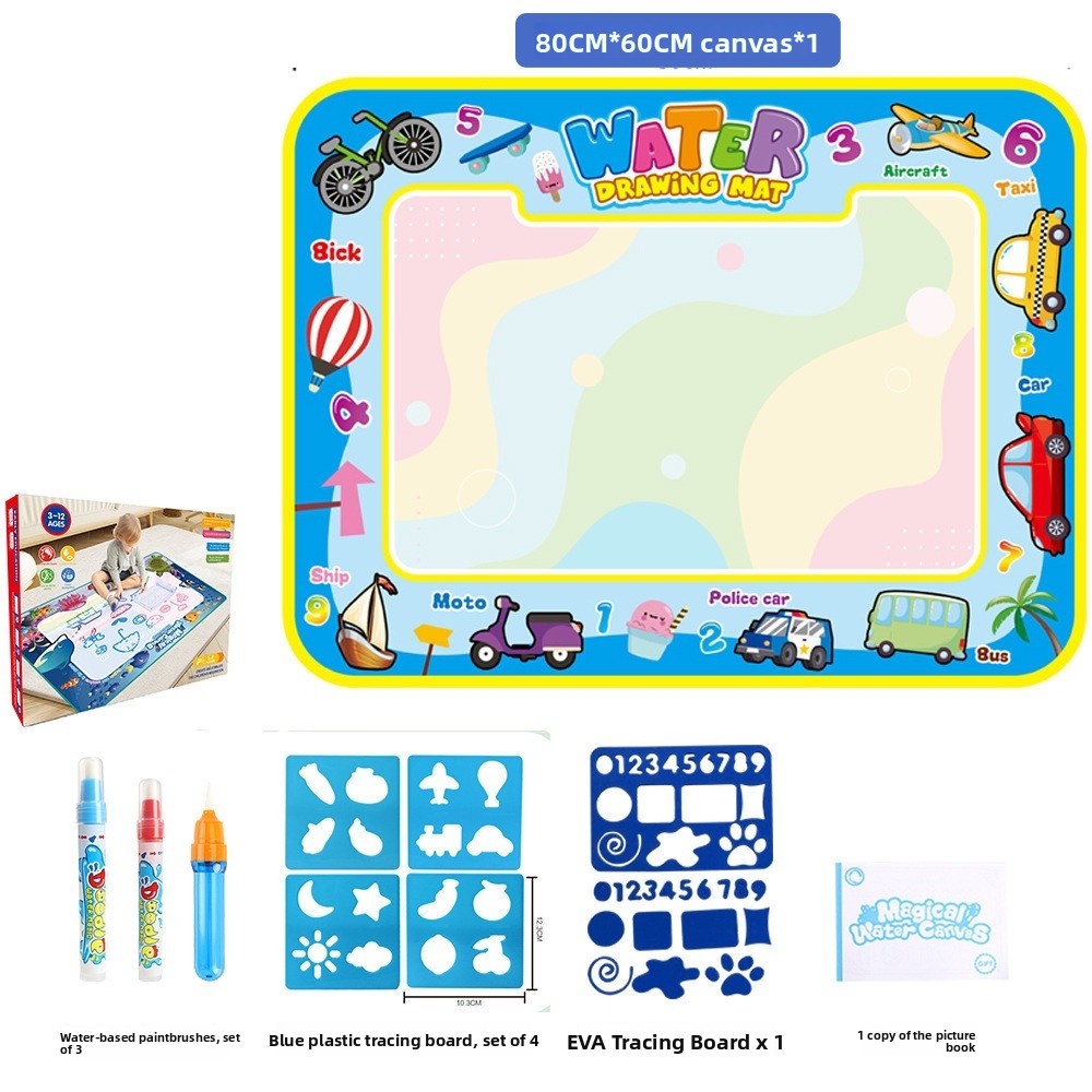 Reusable Water Drawing Mat for Kids, 80 × 60 cm