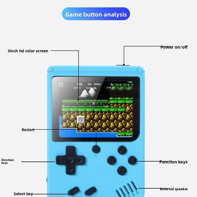 Portable Retro Handheld Game Console – 400–500 Games Wonder Kids Toy