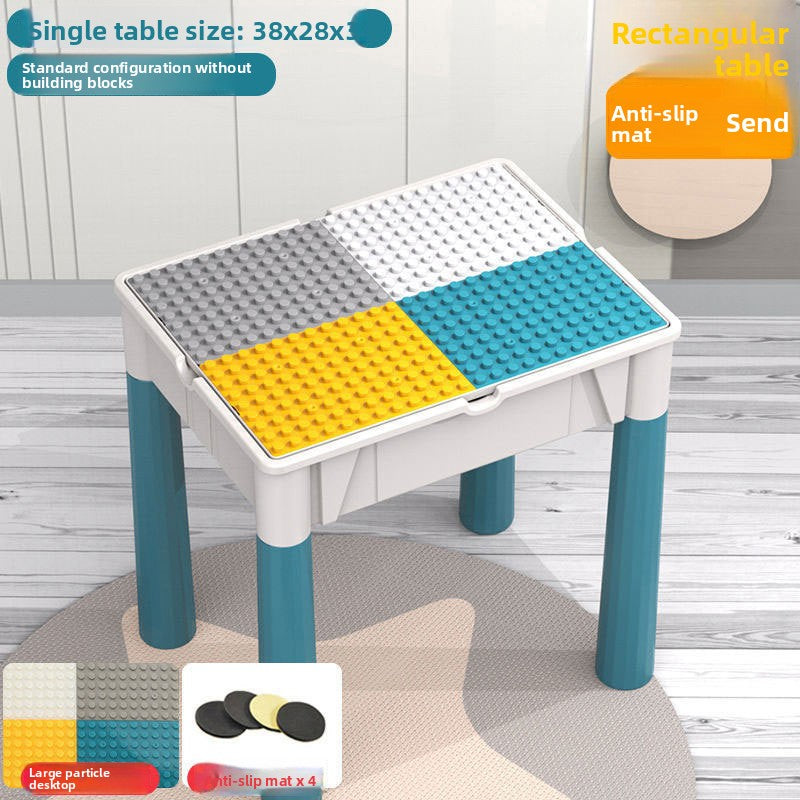 Large Building Block Table for Kids Single building block table