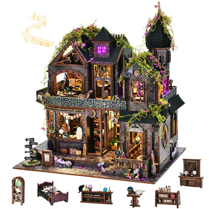 Wooden Castle Building Blocks Kit
