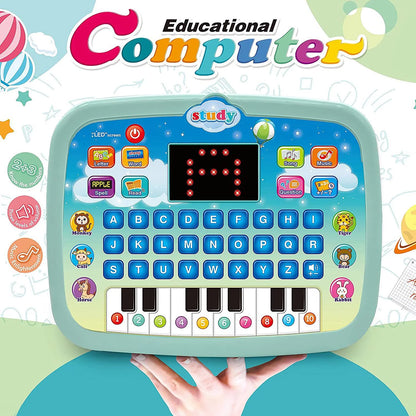Kid Tablet Toddler Learning Pad Teach Music/Piano/Abc/Numbers, 3+ Boys&Girls Educational Toys Green