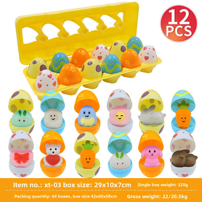 Easter Puzzle Egg Toy Set for Kids