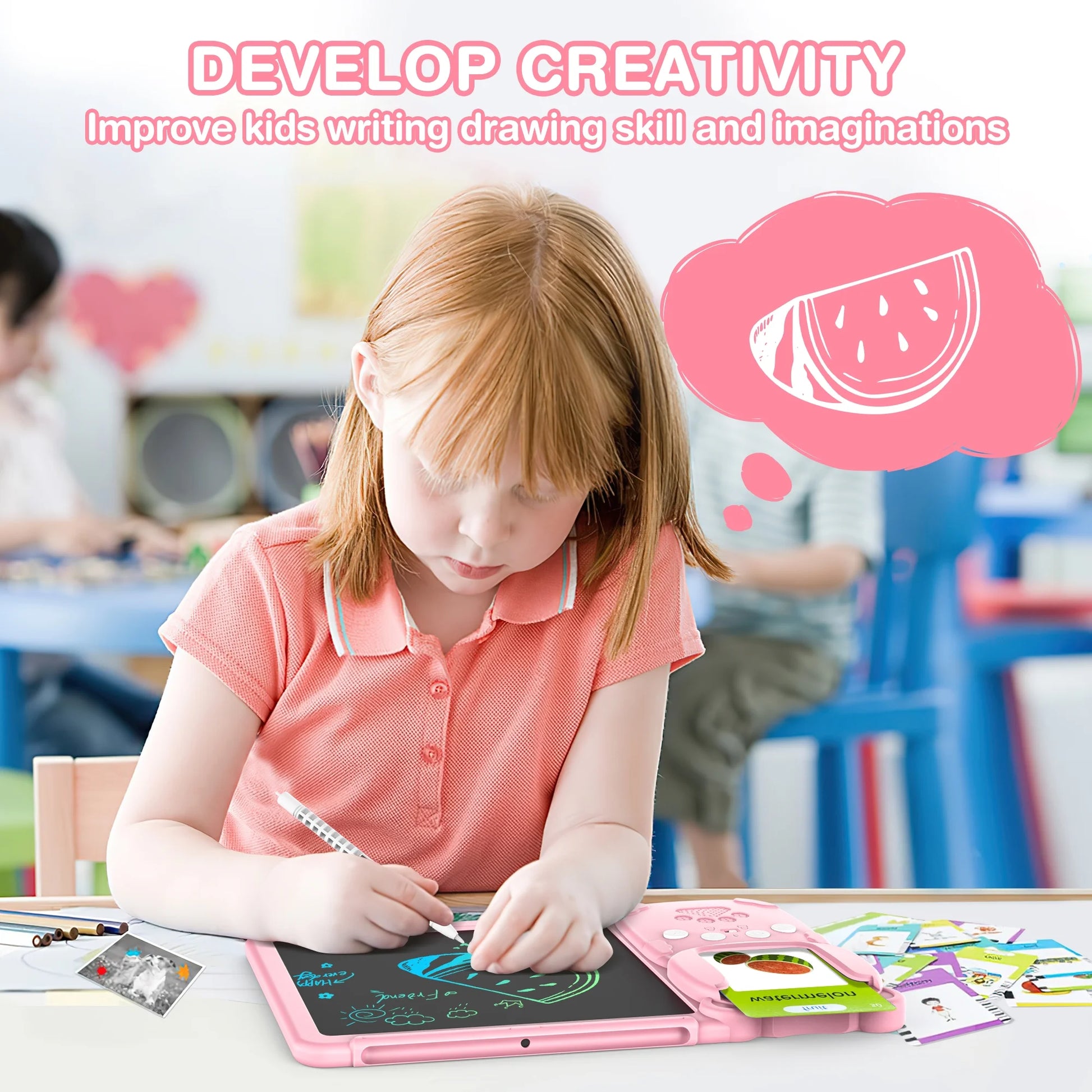 Talking Flash Cards with LCD Writing Drawing Tablet, 224 Sight Words Educational Montessori Learning Toy for 3 4 5 6 7 Year Olds Kids Boys Girls, Autism Speech Therapy Gift for Autistic Children