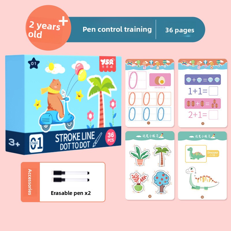 Erasable Pen Control Practice Cards for Kids PenControl 36pcs