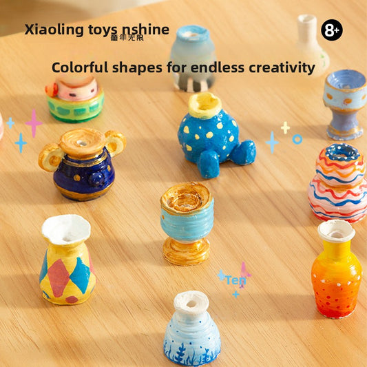 Kids Electric Pottery Wheel Kit with Air-Dry Clay