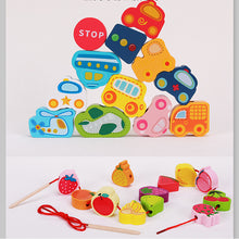 Wooden Threading Beads – Animal & Fruit Lacing Set