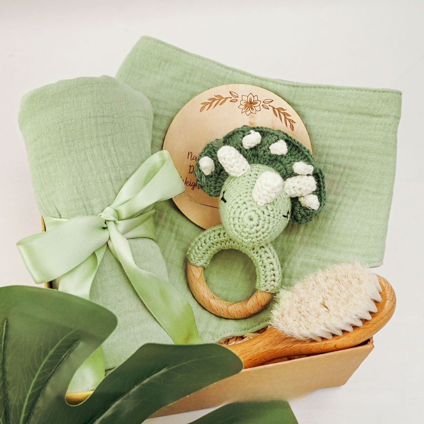 Pure Cotton Crochet Baby Rattle Gift Set