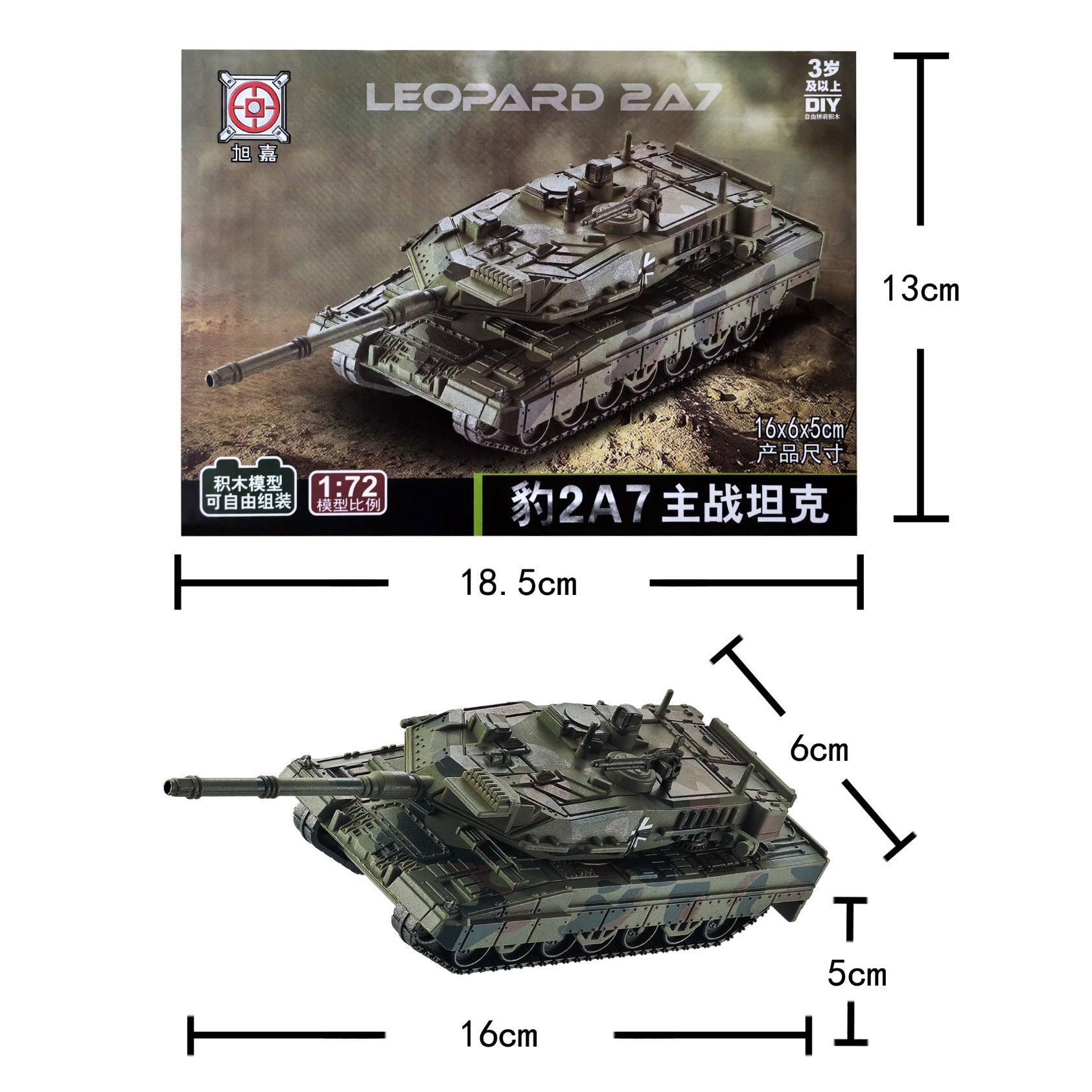 Aircraft & Tank Model Building Blocks Set Leopard 2A7 Main Battle Tank