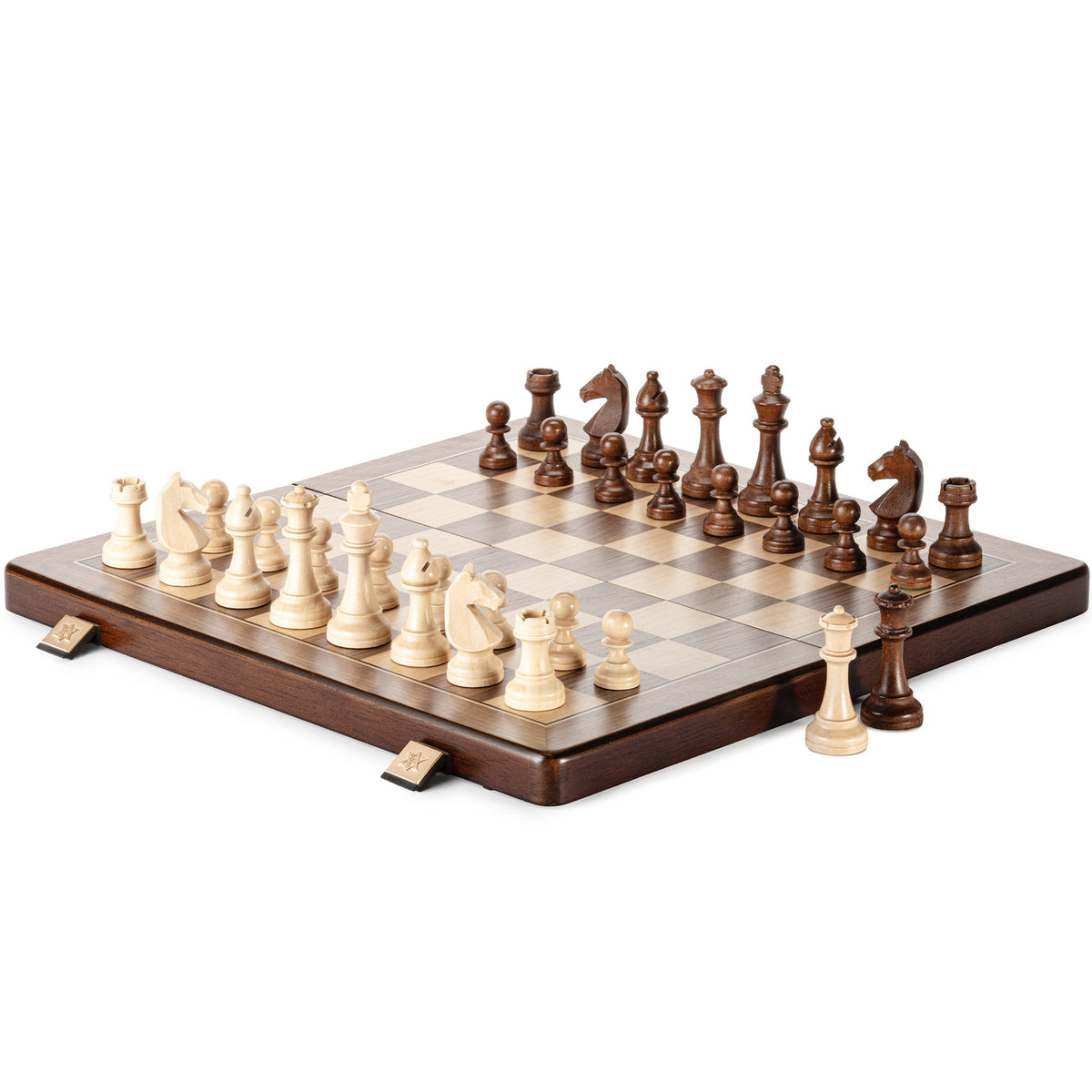 Solid Wood Magnetic Chess Set for Kids Dark Chess