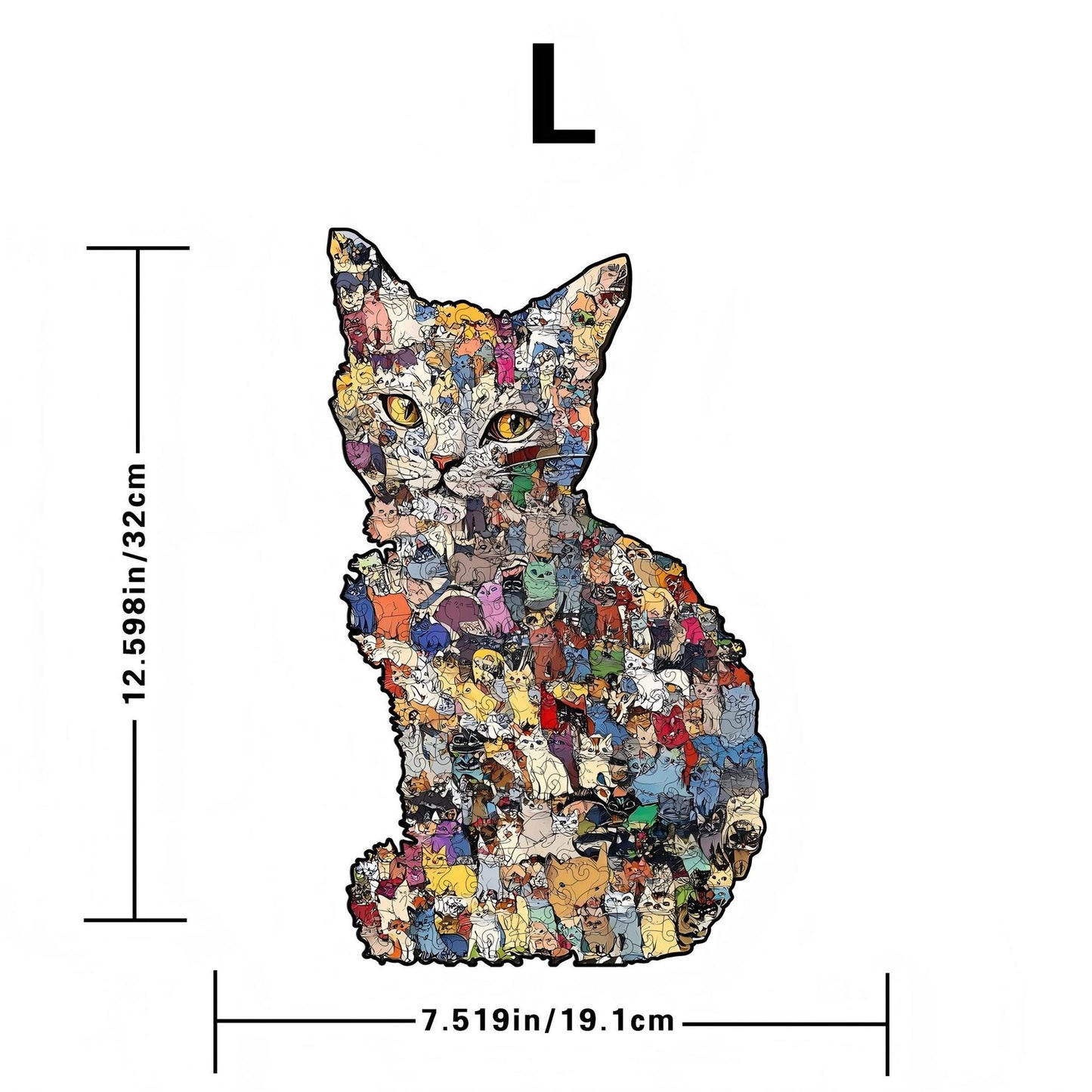 Wooden Cat Puzzle Piggy Bank Toy Jjm25052 ordinary style l