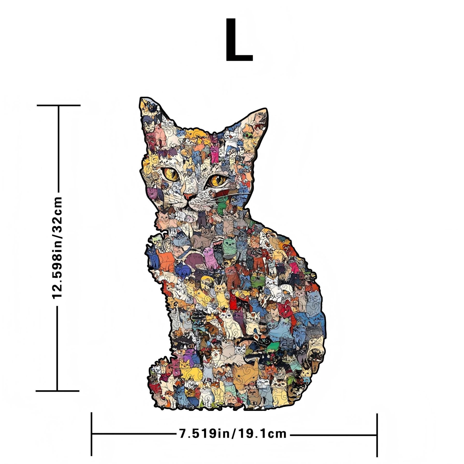 Wooden Cat Puzzle Piggy Bank Toy Jjm25052 ordinary style l