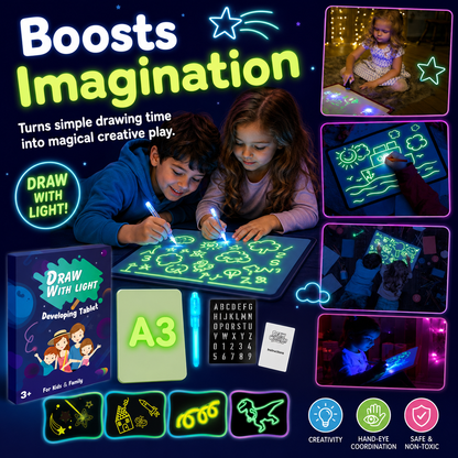 LED Drawing Board for Kids Ages 3–8 — Creativity & Fine Motor | Mess-Free