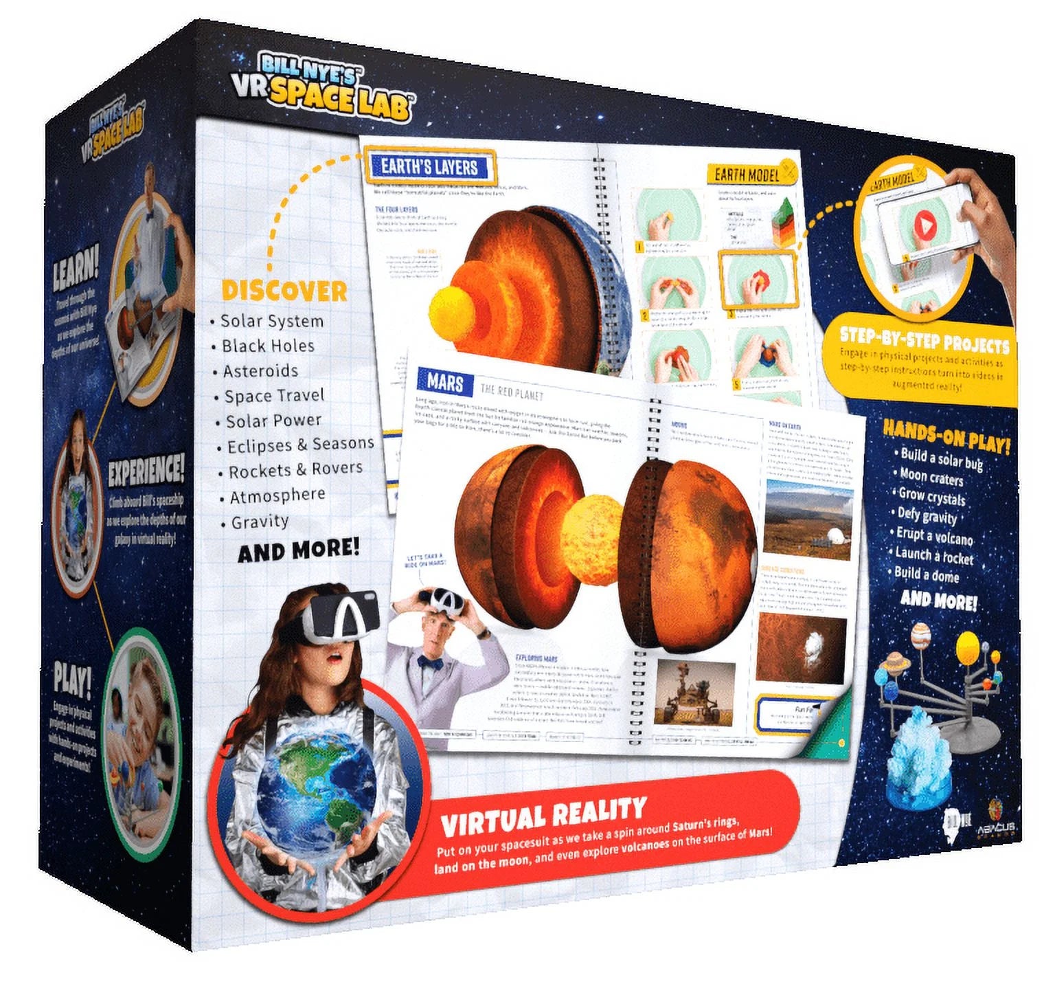 Bill Nye'S Virtual Reality Space Lab | Science Kit for Kids, STEM Toys, VR Goggles Included