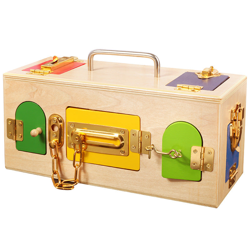 Wooden Montessori Lock Box Toy