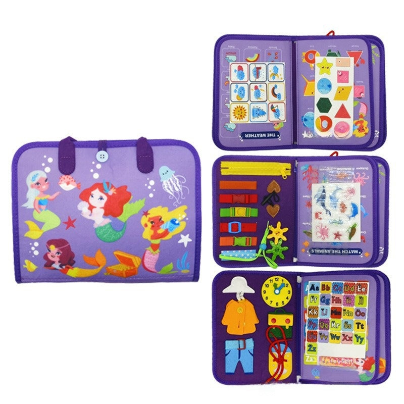Felt Busy Board for Kids Fine Motor Skills