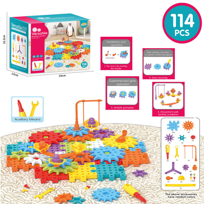 Electric Gear Building Blocks STEM Kit – 114–275 Pieces