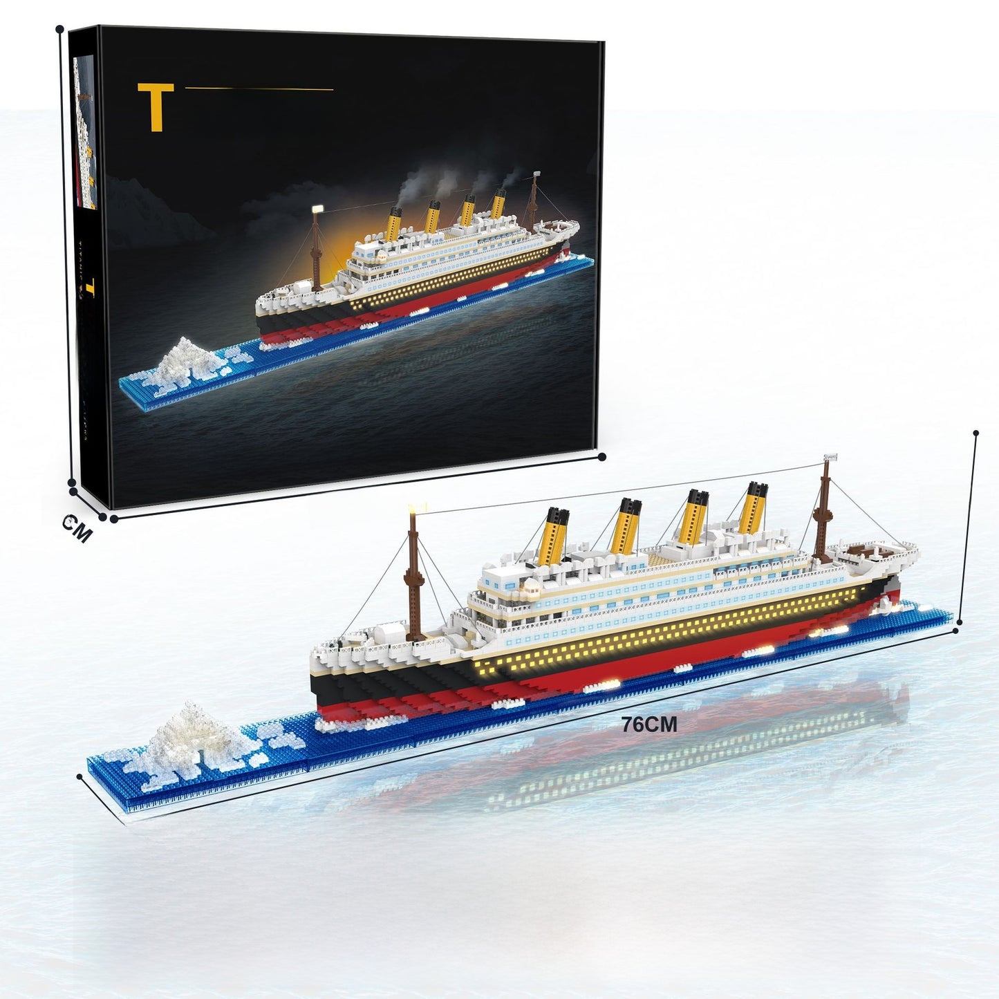 Historic Ship Building Blocks for Kids X-Large Iceberg Titanic